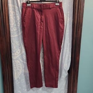 Chic Maroon Straight Leg Women's Pants